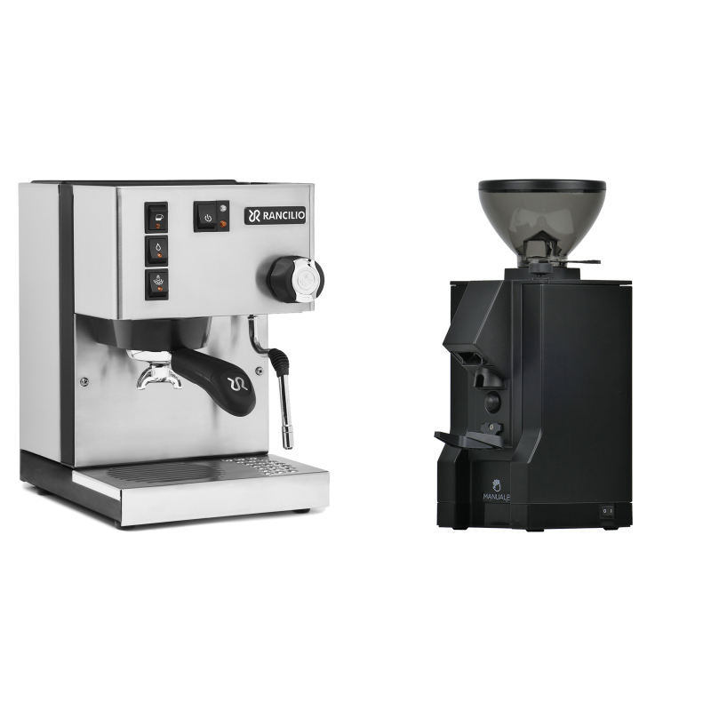 Rancilio Silvia E + Eureka Mignon Manuale, BL black Rancilio Silvia E + Eureka Mignon Manuale, BL black