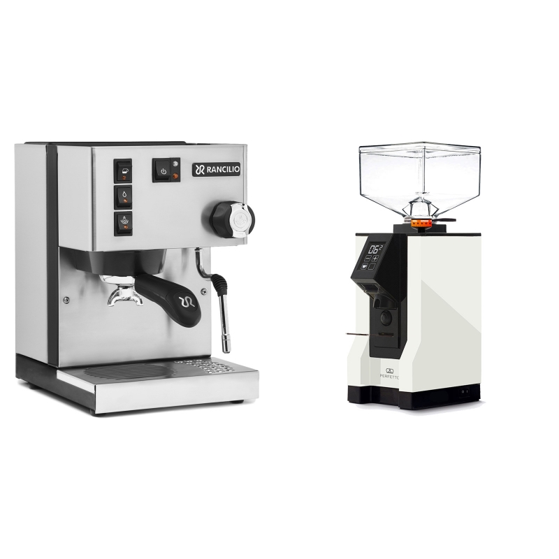 Rancilio Silvia E + Eureka Mignon Perfetto, BL white Rancilio Silvia E + Eureka Mignon Perfetto, BL white
