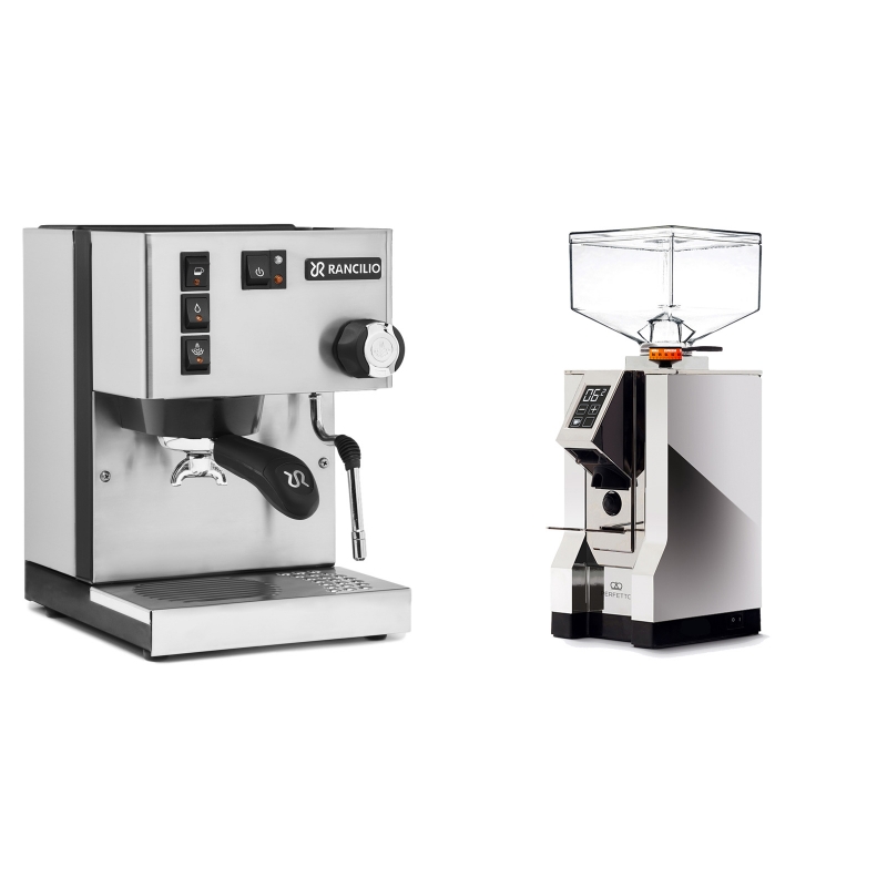 Rancilio Silvia E + Eureka Mignon Perfetto, CR chrome Rancilio Silvia E + Eureka Mignon Perfetto, CR chrome