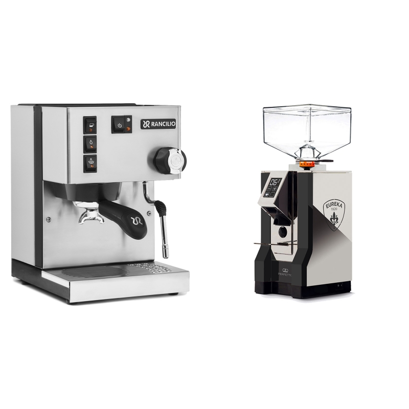 Rancilio Silvia E + Eureka Mignon Perfetto, NX black Rancilio Silvia E + Eureka Mignon Perfetto, NX black