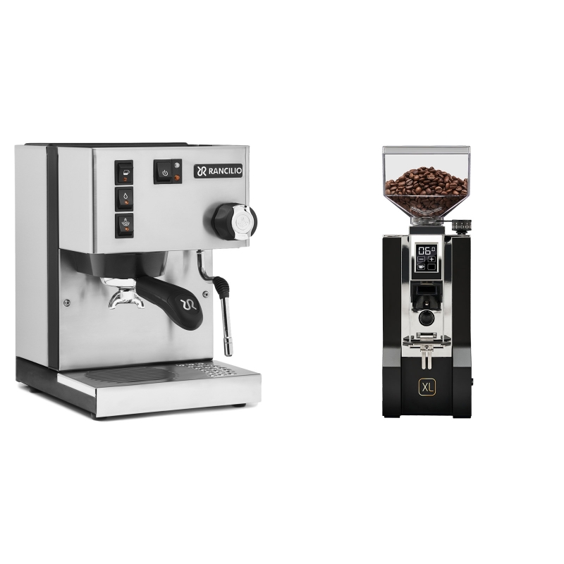 Rancilio Silvia E + Eureka Mignon XL, CR black Rancilio Silvia E + Eureka Mignon XL, CR black