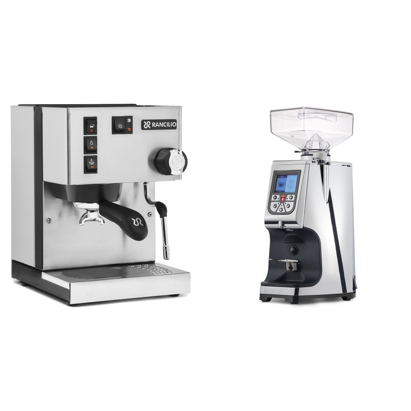 Rancilio Silvia E + Eureka Atom 60, chrome Rancilio Silvia E + Eureka Atom 60, chrome