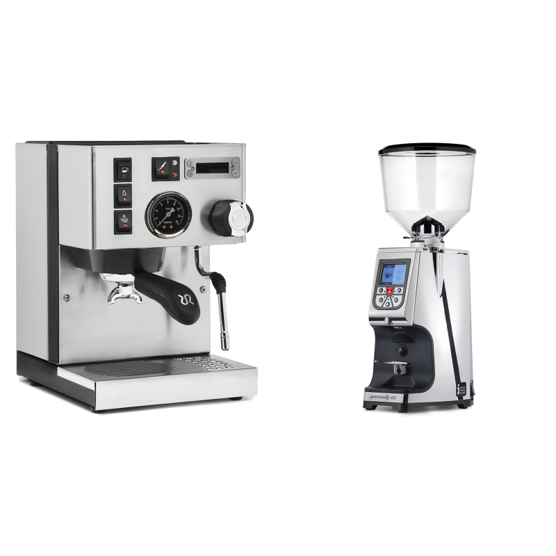Rancilio Silvia PID Buna café edice + Eureka Atom Specialty 65, chrome Rancilio Silvia PID Buna café edice + Eureka Atom Specialty 65, chrome