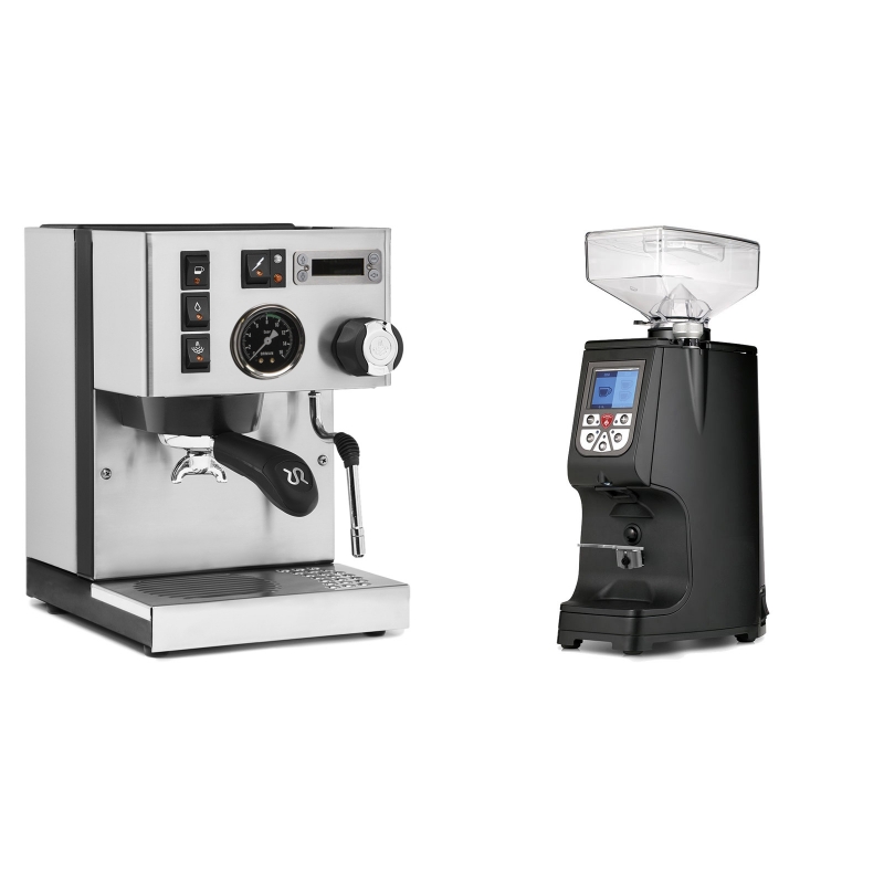 Rancilio Silvia PID Buna café edice + Eureka Atom 60, black Rancilio Silvia PID Buna café edice + Eureka Atom 60, black