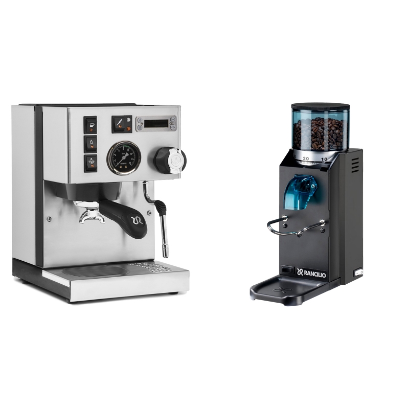 Rancilio Silvia PID Buna café edice + Rancilio Rocky Doserless, černá Rancilio Silvia PID Buna café edice + Rancilio Rocky Doserless, černá