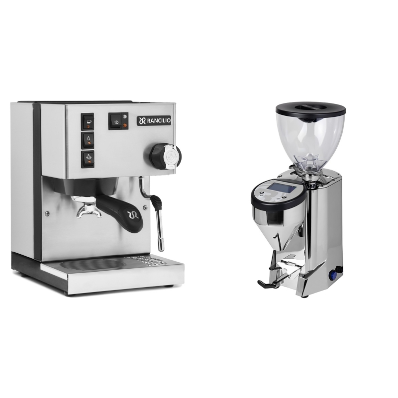 Rancilio Silvia E + Rocket Espresso FAUSTO, chrome Rancilio Silvia E + Rocket Espresso FAUSTO, chrome