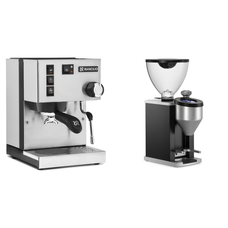 Rancilio Silvia E + Rocket Espresso FAUSTINO, black Rancilio Silvia E + Rocket Espresso FAUSTINO, black