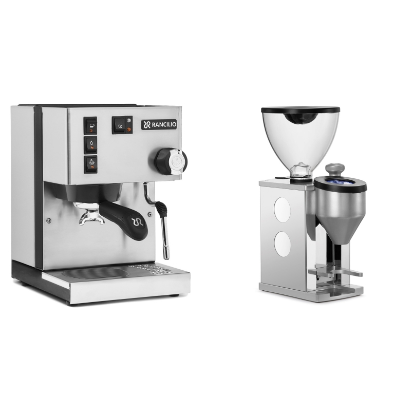 Rancilio Silvia E + Rocket Espresso FAUSTINO, white Rancilio Silvia E + Rocket Espresso FAUSTINO, white