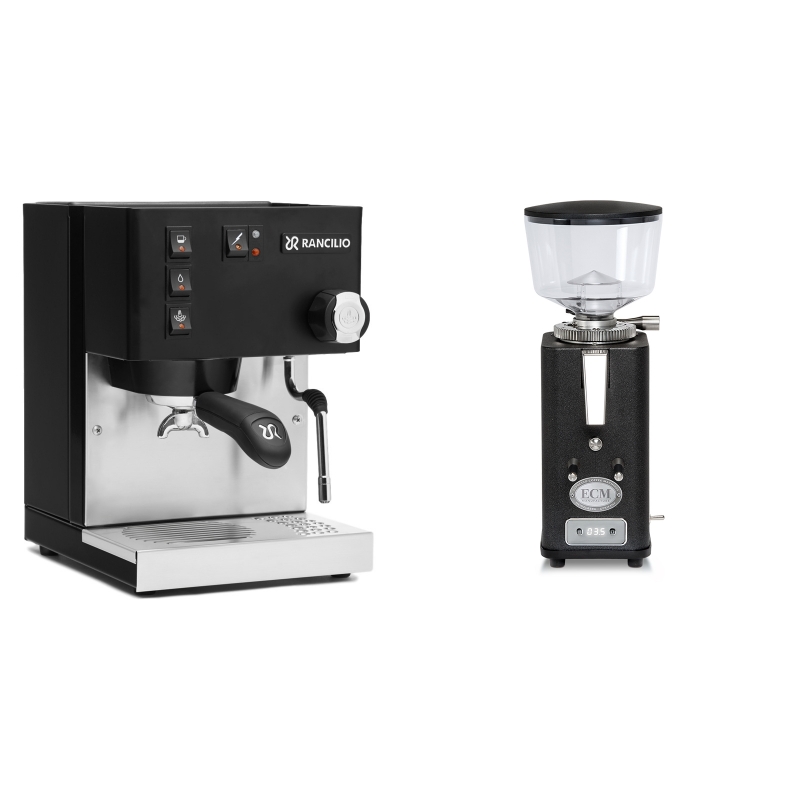 Rancilio Silvia BC, černá + ECM S-Automatik 64, anthracite Rancilio Silvia BC, černá + ECM S-Automatik 64, anthracite