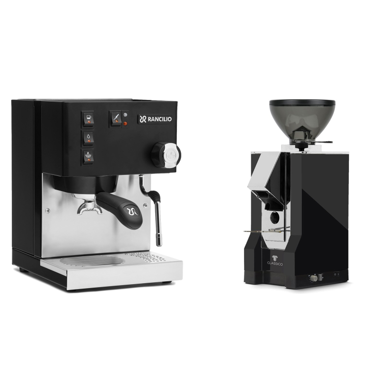 Rancilio Silvia BC, černá + Eureka Mignon Classico, CR black Rancilio Silvia BC, černá + Eureka Mignon Classico, CR black