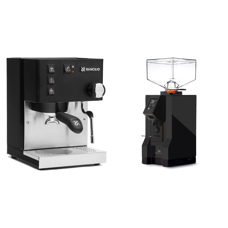 Rancilio Silvia BC, černá + Eureka Mignon Perfetto, BL black Rancilio Silvia BC, černá + Eureka Mignon Perfetto, BL black