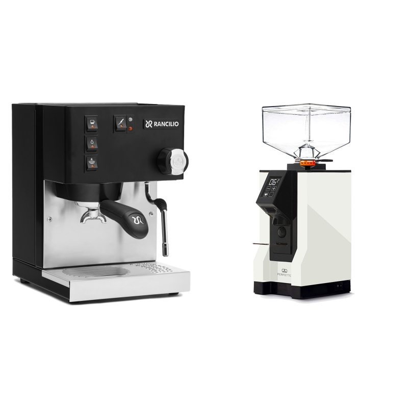 Rancilio Silvia BC, černá + Eureka Mignon Perfetto, BL white Rancilio Silvia BC, černá + Eureka Mignon Perfetto, BL white