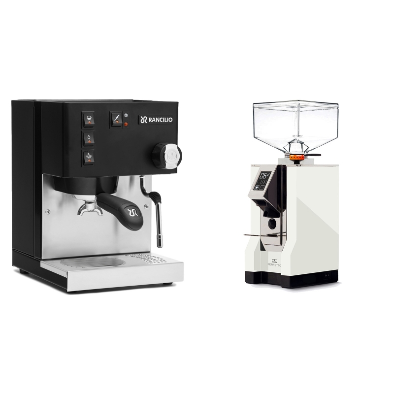Rancilio Silvia BC, černá + Eureka Mignon Perfetto, CR white Rancilio Silvia BC, černá + Eureka Mignon Perfetto, CR white