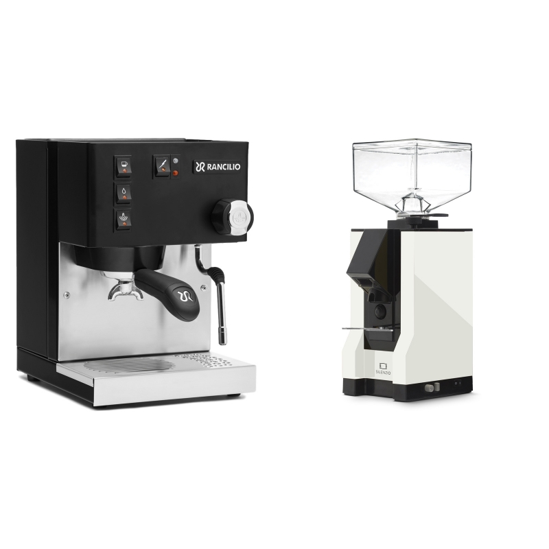 Rancilio Silvia BC, černá + Eureka Mignon Silenzio, BL white Rancilio Silvia BC, černá + Eureka Mignon Silenzio, BL white