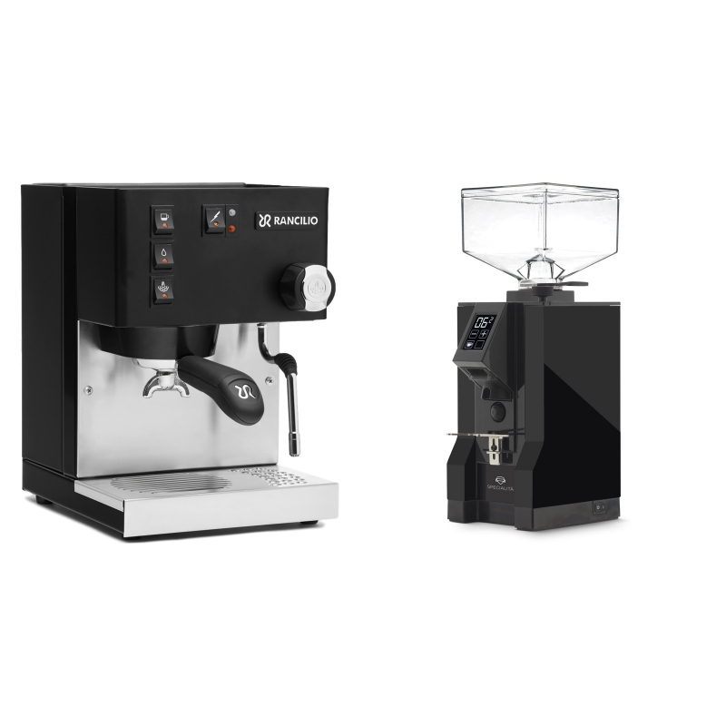 Rancilio Silvia BC, černá + Eureka Mignon Specialita, BL black Rancilio Silvia BC, černá + Eureka Mignon Specialita, BL black
