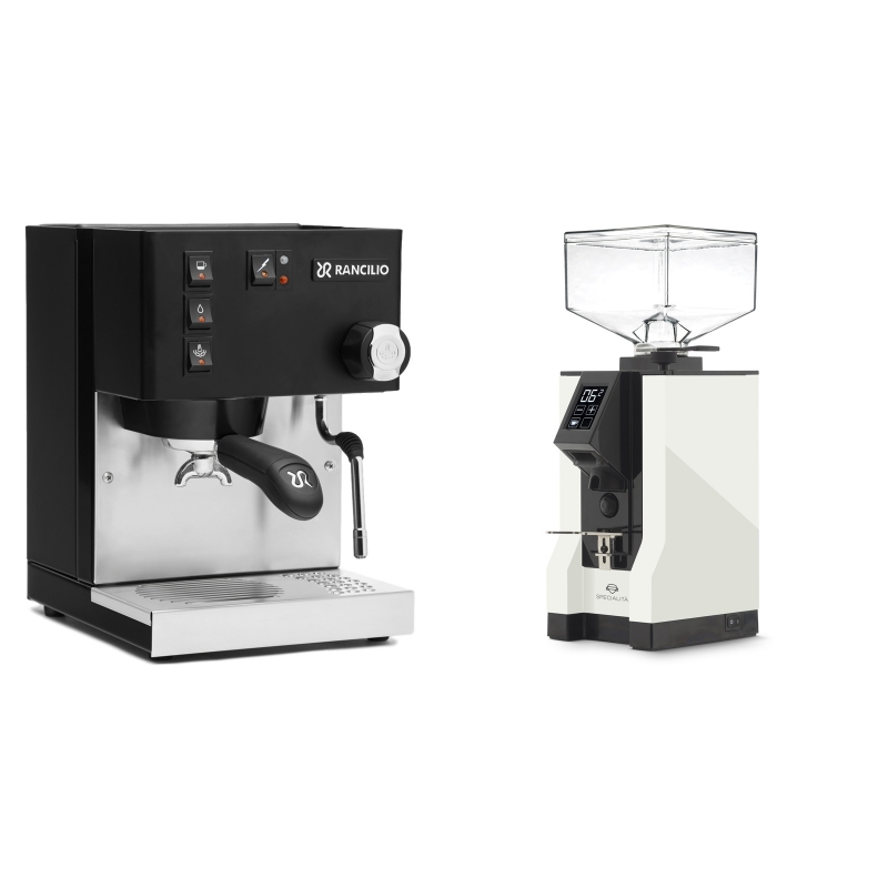 Rancilio Silvia BC, černá + Eureka Mignon Specialita, BL white Rancilio Silvia BC, černá + Eureka Mignon Specialita, BL white