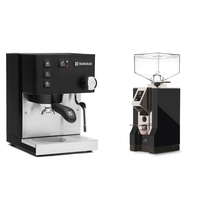 Rancilio Silvia BC, černá + Eureka Mignon Specialita, CR black Rancilio Silvia BC, černá + Eureka Mignon Specialita, CR black