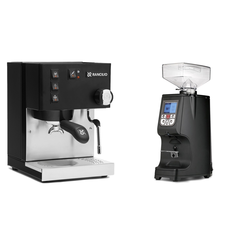 Rancilio Silvia BC, černá + Eureka Atom 60, black Rancilio Silvia BC, černá + Eureka Atom 60, black