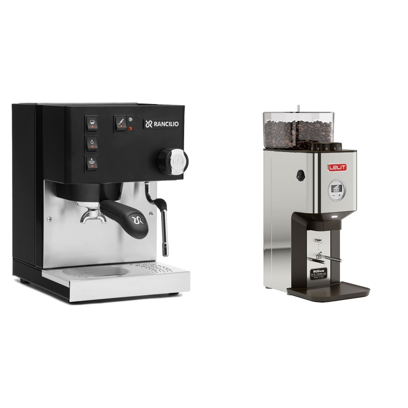 Rancilio Silvia BC, černá + Lelit William PL72-P Rancilio Silvia BC, černá + Lelit William PL72-P