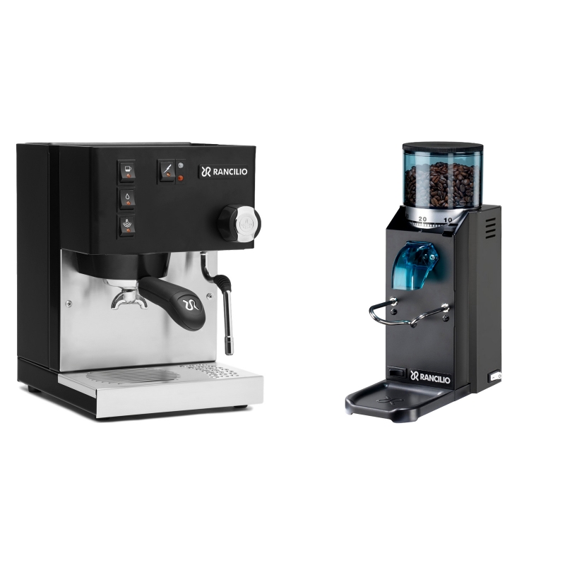 Rancilio Silvia BC, černá + Rancilio Rocky Doserless, černá Rancilio Silvia BC, černá + Rancilio Rocky Doserless, černá