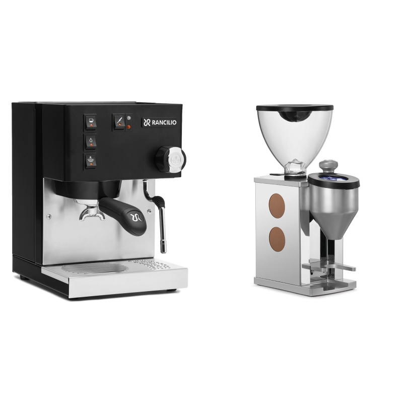 Rancilio Silvia BC, černá + Rocket Espresso FAUSTINO, copper Rancilio Silvia BC, černá + Rocket Espresso FAUSTINO, copper