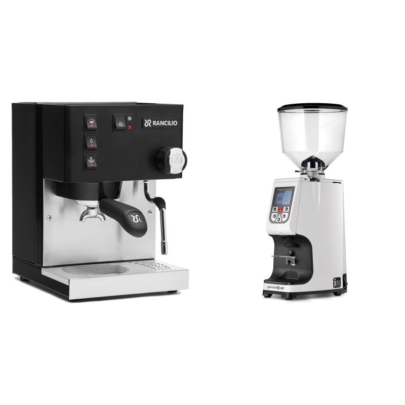 Rancilio Silvia E, černá + Eureka Atom Specialty 65, white Rancilio Silvia E, černá + Eureka Atom Specialty 65, white