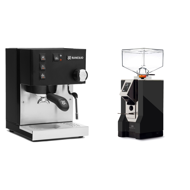 Rancilio Silvia E, černá + Eureka Mignon Perfetto, CR black Rancilio Silvia E, černá + Eureka Mignon Perfetto, CR black