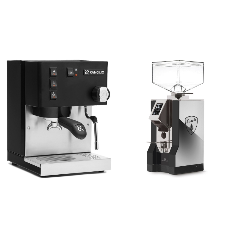 Rancilio Silvia E, černá + Eureka Mignon Specialita, NX black Rancilio Silvia E, černá + Eureka Mignon Specialita, NX black