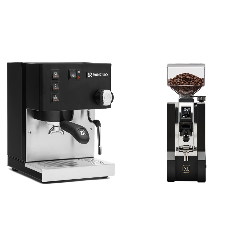 Rancilio Silvia E, černá + Eureka Mignon XL, CR black Rancilio Silvia E, černá + Eureka Mignon XL, CR black