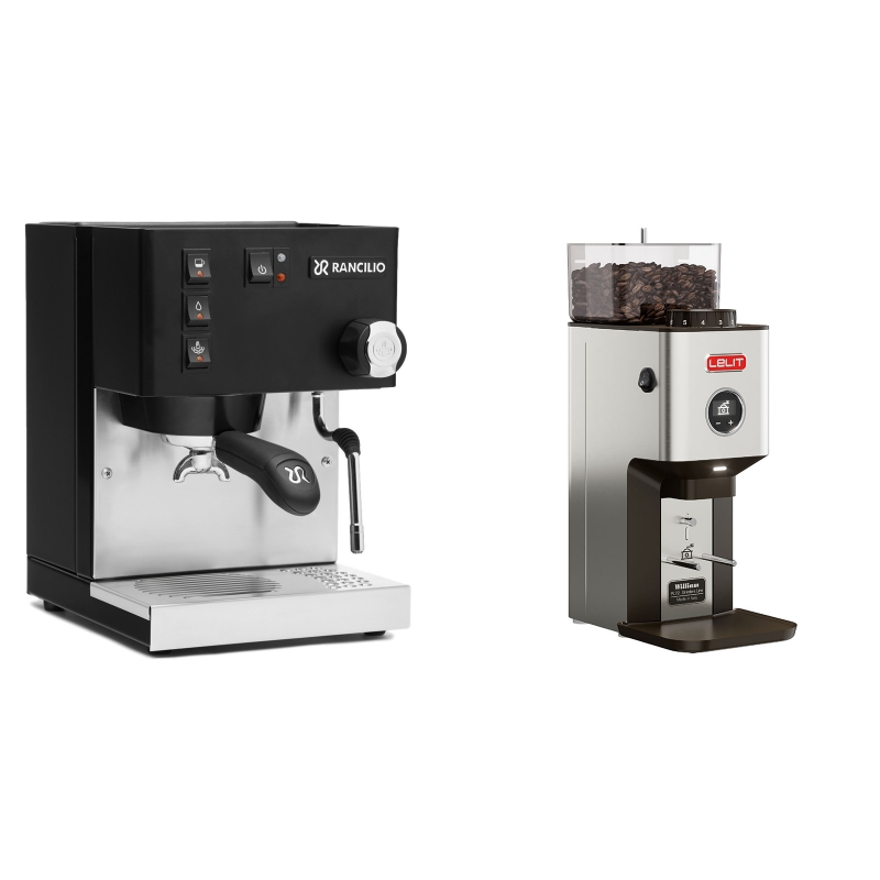 Rancilio Silvia E, černá + Lelit William PL72 Rancilio Silvia E, černá + Lelit William PL72