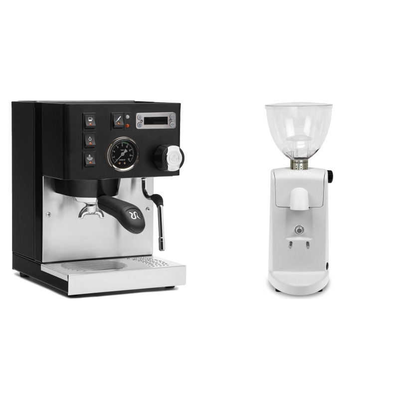 Rancilio Silvia PID Buna café edice, černá + Ascaso i-mini i1, bílá Rancilio Silvia PID Buna café edice, černá + Ascaso i-mini i1, bílá