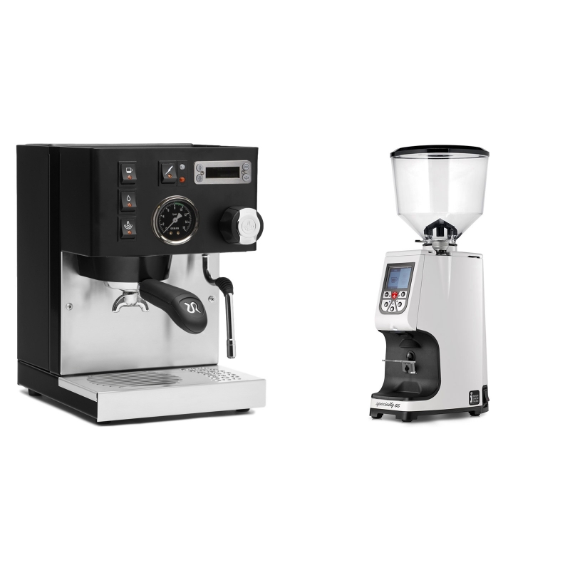 Rancilio Silvia PID Buna café edice, černá + Eureka Atom Specialty 65, white Rancilio Silvia PID Buna café edice, černá + Eureka Atom Specialty 65, white