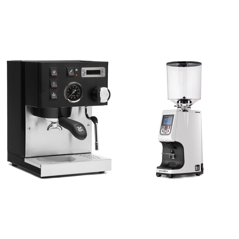 Rancilio Silvia PID Buna café edice, černá + Eureka Atom Specialty 75, white Rancilio Silvia PID Buna café edice, černá + Eureka Atom Specialty 75, white