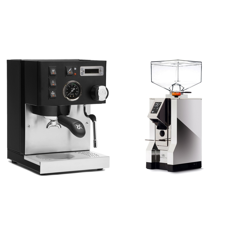 Rancilio Silvia PID Buna café edice, černá + Eureka Mignon Perfetto, CR chrome Rancilio Silvia PID Buna café edice, černá + Eureka Mignon Perfetto, CR chrome