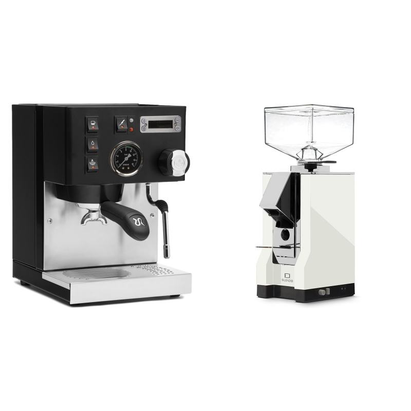Rancilio Silvia PID Buna café edice, černá + Eureka Mignon Silenzio, CR white Rancilio Silvia PID Buna café edice, černá + Eureka Mignon Silenzio, CR white