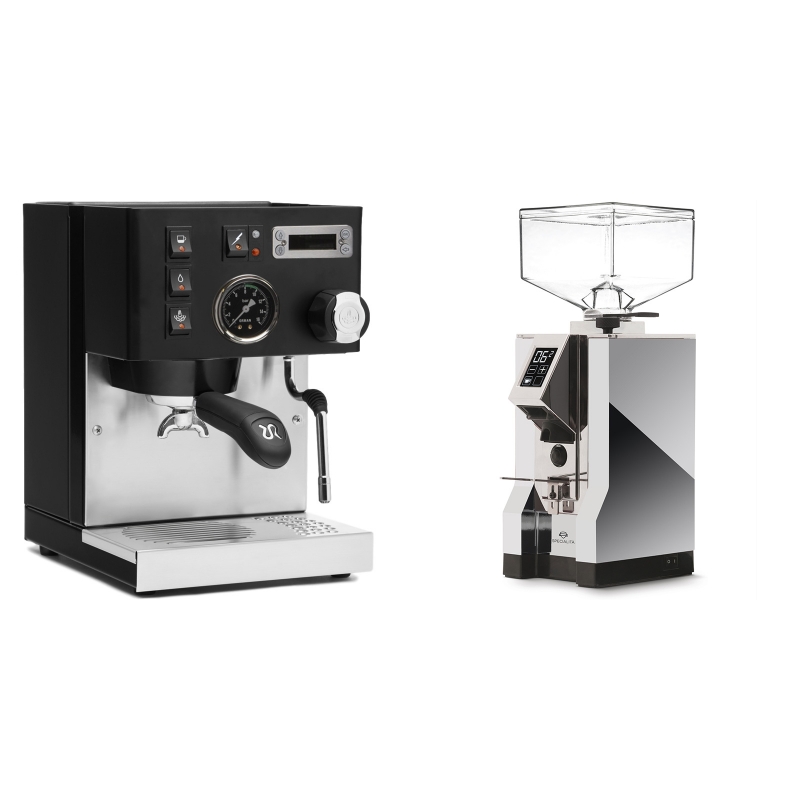 Rancilio Silvia PID Buna café edice, černá + Eureka Mignon Specialita, CR chrome Rancilio Silvia PID Buna café edice, černá + Eureka Mignon Specialita, CR chrome