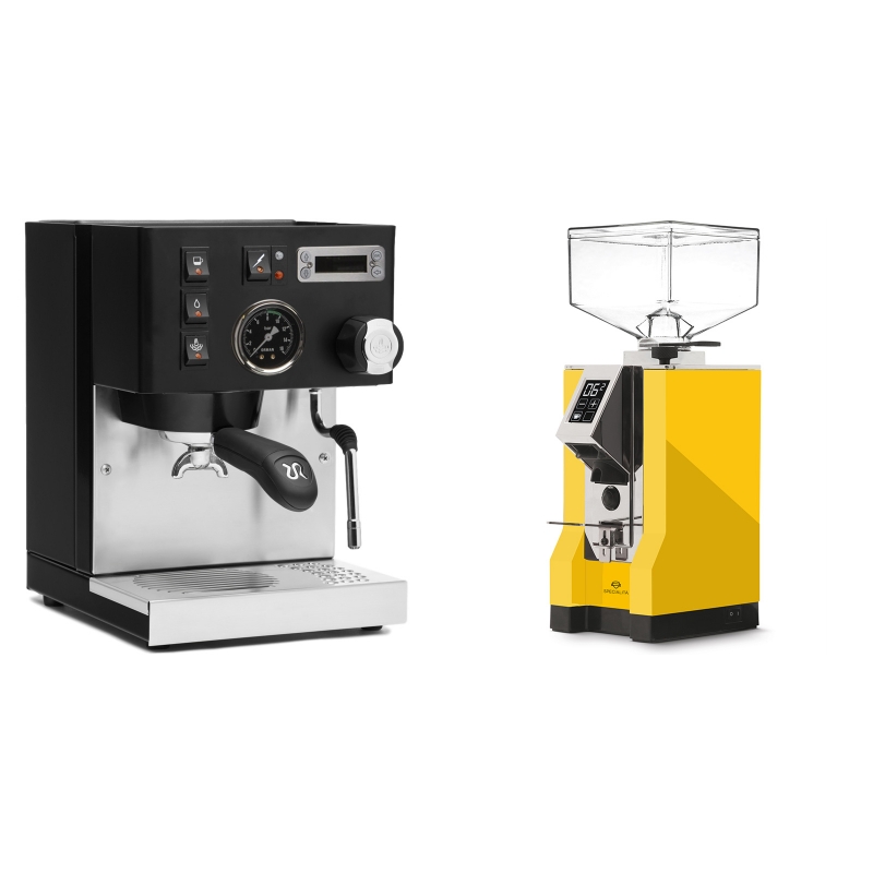 Rancilio Silvia PID Buna café edice, černá + Eureka Mignon Specialita, CR yellow Rancilio Silvia PID Buna café edice, černá + Eureka Mignon Specialita, CR yellow