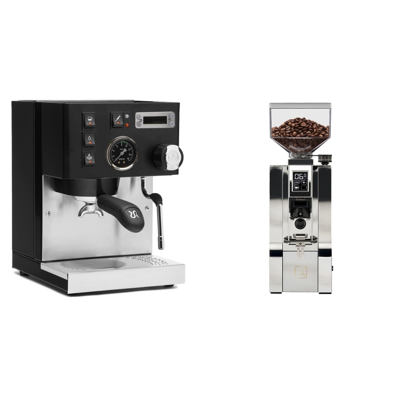 Rancilio Silvia PID Buna café edice, černá + Eureka Mignon XL, CR chrome Rancilio Silvia PID Buna café edice, černá + Eureka Mignon XL, CR chrome