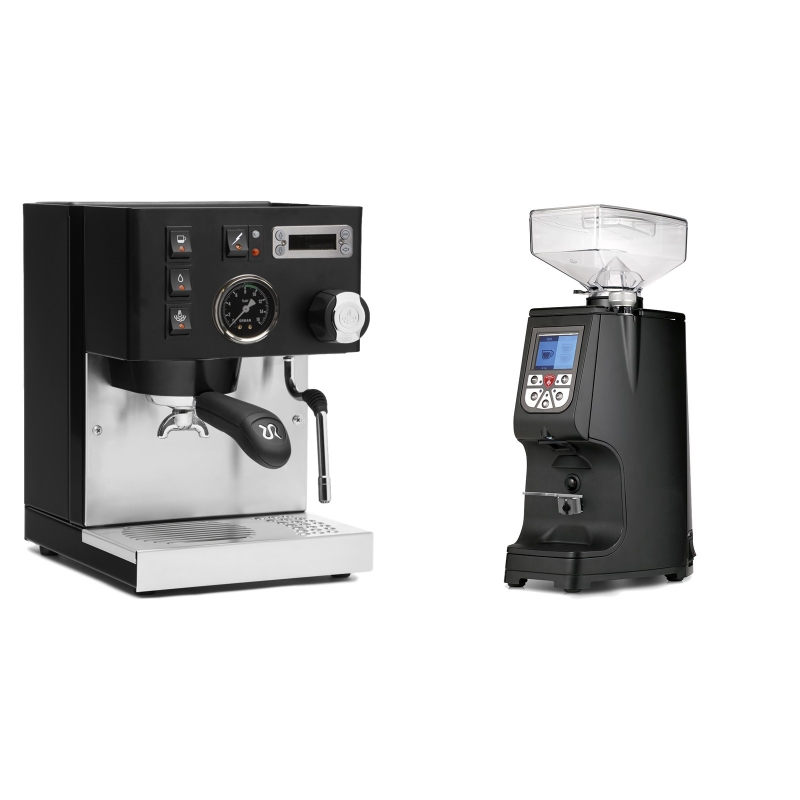 Rancilio Silvia PID Buna café edice, černá + Eureka Atom 60, black Rancilio Silvia PID Buna café edice, černá + Eureka Atom 60, black