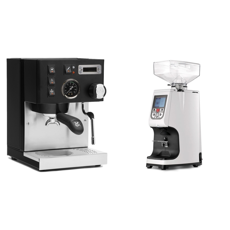 Rancilio Silvia PID Buna café edice, černá + Eureka Atom 60, white Rancilio Silvia PID Buna café edice, černá + Eureka Atom 60, white