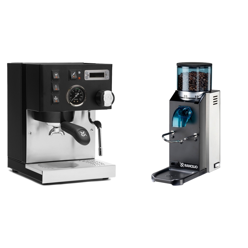 Rancilio Silvia PID Buna café edice, černá + Rancilio Rocky Doserless Rancilio Silvia PID Buna café edice, černá + Rancilio Rocky Doserless