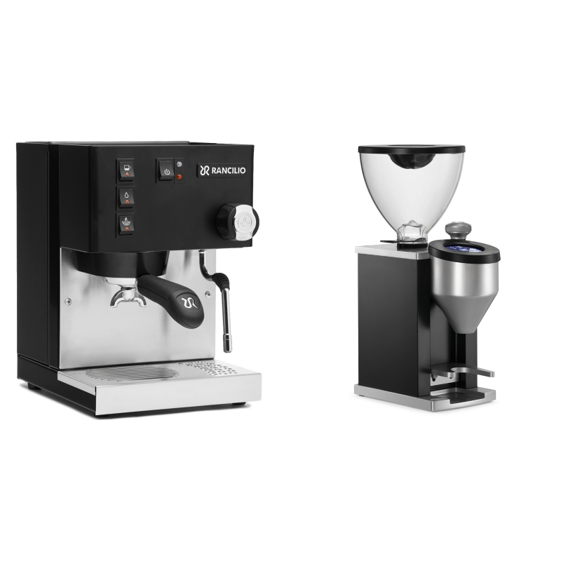Rancilio Silvia E, černá + Rocket Espresso FAUSTINO, black Rancilio Silvia E, černá + Rocket Espresso FAUSTINO, black