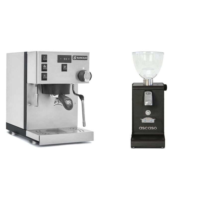 Rancilio Silvia PRO + Ascaso i-steel, černá Rancilio Silvia PRO + Ascaso i-steel, černá