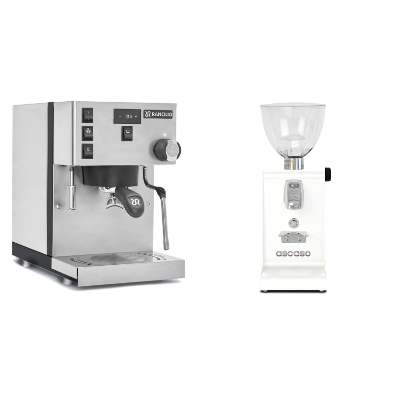 Rancilio Silvia PRO + Ascaso i-steel, bílá Rancilio Silvia PRO + Ascaso i-steel, bílá