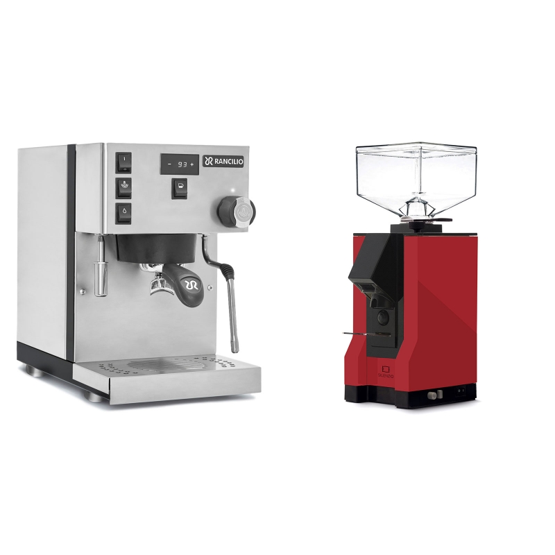 Rancilio Silvia PRO + Eureka Mignon Silenzio, BL ferrari red Rancilio Silvia PRO + Eureka Mignon Silenzio, BL ferrari red