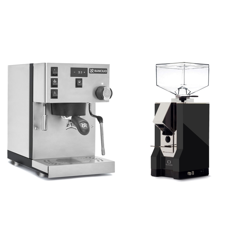 Rancilio Silvia PRO + Eureka Mignon Silenzio, CR black Rancilio Silvia PRO + Eureka Mignon Silenzio, CR black