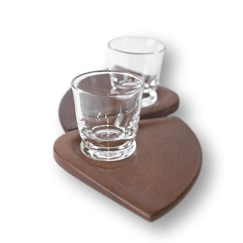 Česká sklenička na espresso s podšálkem, 2 ks Česká sklenička na espresso s podšálkem, 2 ks