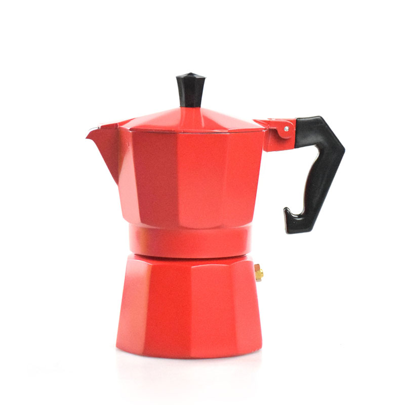 Ecocoffee moka konvička na 3 šálky, červená Ecocoffee moka konvička na 3 šálky, červená