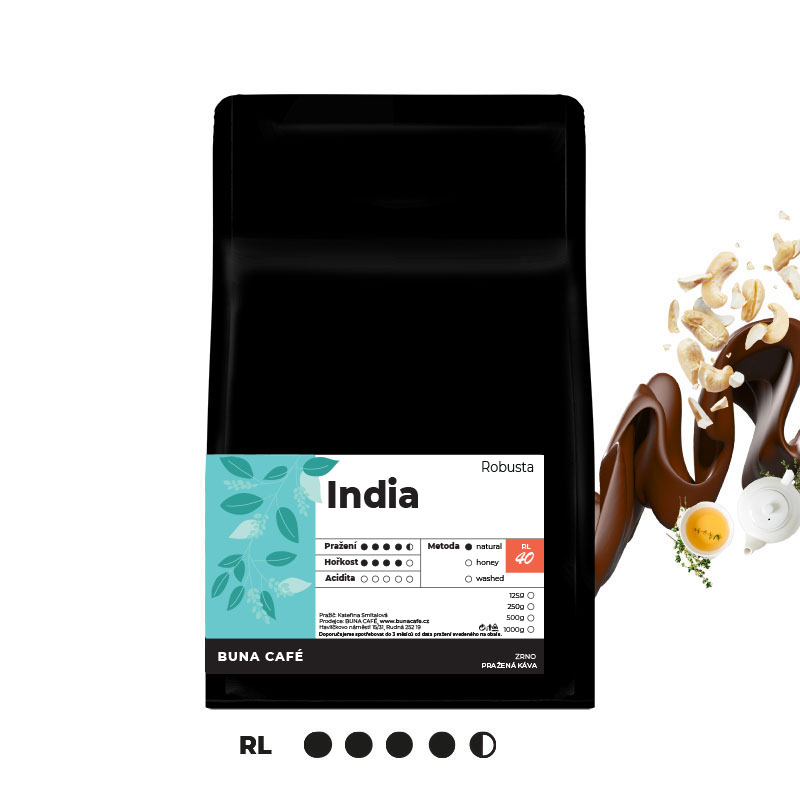 India, praná robusta, RL45, 250g India, praná robusta, RL45, 250g