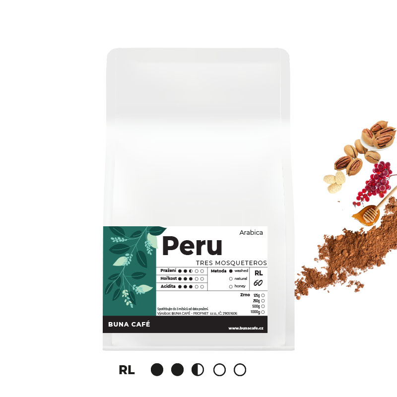 Peru, Tres Mosqueteros, RL60, 500g Peru, Tres Mosqueteros, RL60, 500g